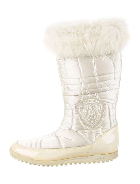 white gucci winter boots|gucci boots embellished.